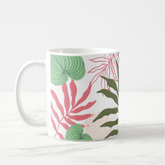 Leaf pattern mug kaffemugg