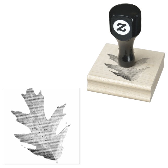 Leaf Rubber Stamp Stämpel (Stämplad)