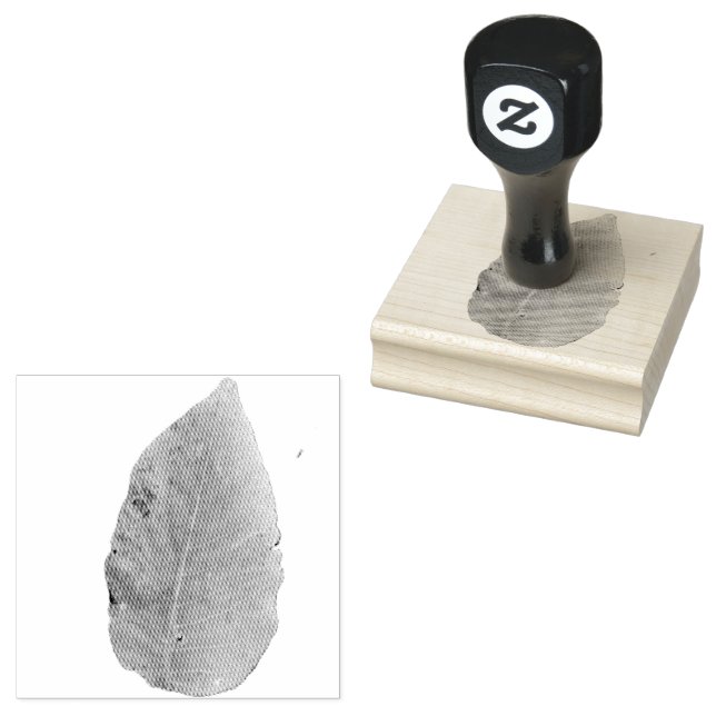 Leaf Rubber Stamp Stämpel (Stämplad)