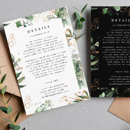 Leafy Botanical Eucalyptus Elegant Greenery Moss Tilläggskort