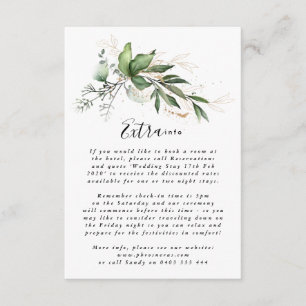 Leafy Botanical Eucalyptus Elegant Greenery Moss Tilläggskort