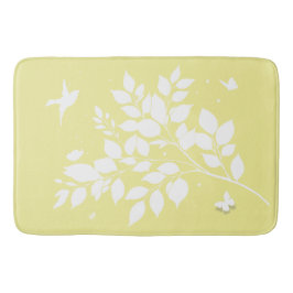 Leafy branch Swallow Butterflies in silhouette  Badrumsmatta