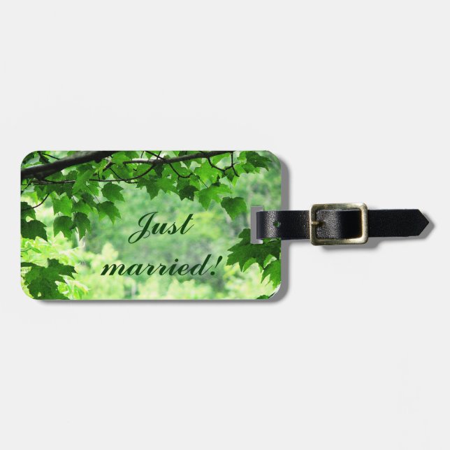 Leafy Bröllop Bagagebricka (Horisontell Framsida)