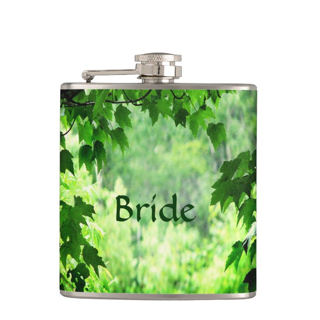 Leafy Bröllop Brides Fickplunta (Framsidan)