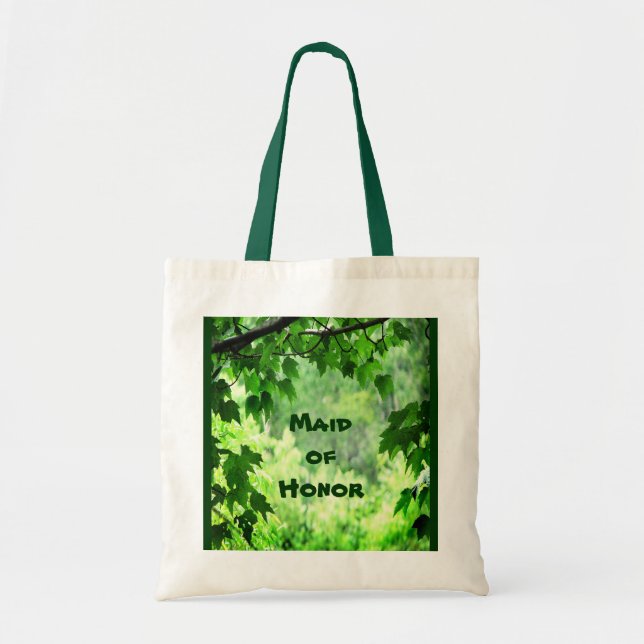 Leafy Bröllop Maid of honor Tygkasse (Framsidan)