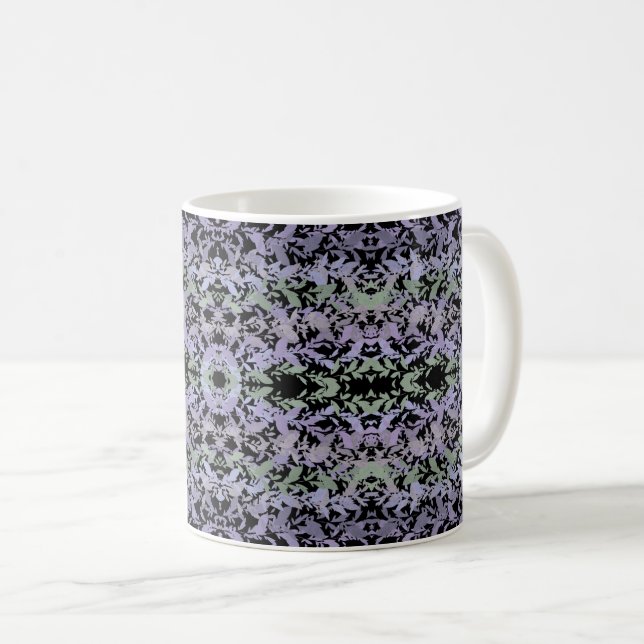 Leafy Creeping Vine Drawing Pattern With Pastels Kaffemugg (Framsida höger)