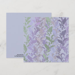 Leafy Creeping Vine Drawing Pattern With Pastels Kort