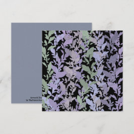 Leafy Creeping Vine Drawing Pattern With Pastels Kort