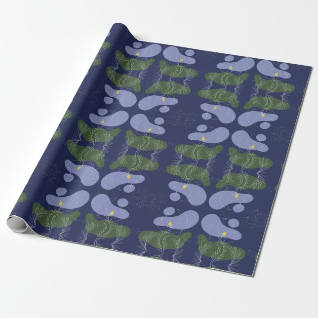 Leafy Elegance: Wrapping Papper by ZazzleWrapMagic Presentpapper (Utrullad)
