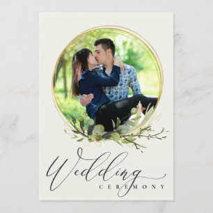 LEAFY FOLIAGE WATERCOLOR PHOTO OVERLAY BRÖLLOP INBJUDNINGAR