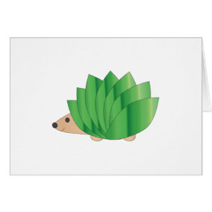 Leafy Grönt Hedgehog OBS Kort