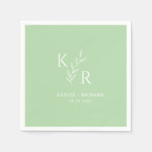 Leafy Initialer Bröllop Förlovning Möhippa