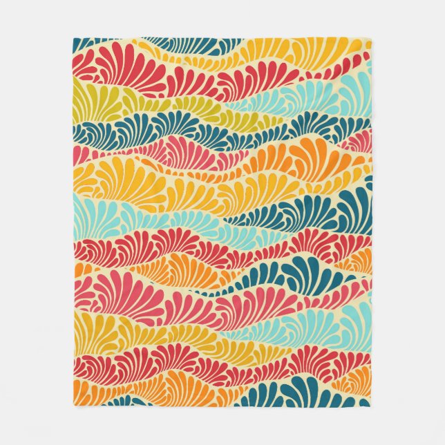 Leafy Mosaic Fleecefilt (Framsidan)