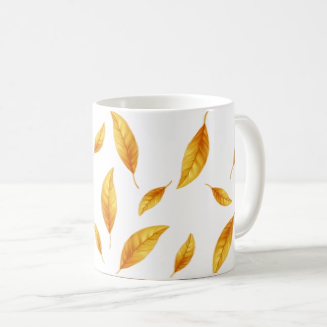 Leafy Serenity Ceramic Mugg’ Coffee Mugg (Framsida höger)