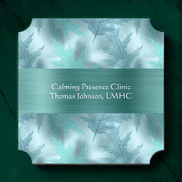 Leafy Teal Mental Health Counselor | Psykolog Underlägg Papper