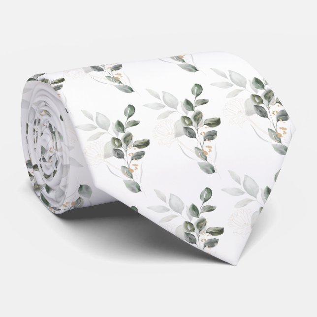 Leafy wedding Neck Tie Slips (Rullad)
