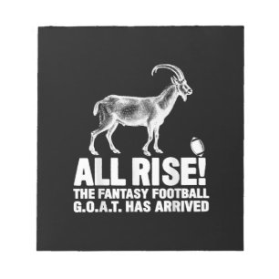 League Champion Fantasy Football Goat Gift Anteckningsblock