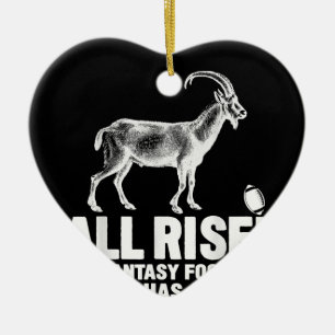 League Champion Fantasy Football Goat Gift Julgransprydnad Keramik