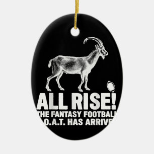 League Champion Fantasy Football Goat Gift Julgransprydnad Keramik