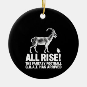 League Champion Fantasy Football Goat Gift Julgransprydnad Keramik