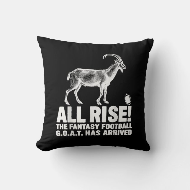 League Champion Fantasy Football Goat Gift Kudde (Framsida)