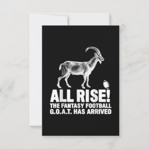 League Champion Fantasy Football Goat Gift OSA Kort