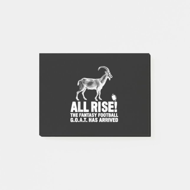 League Champion Fantasy Football Goat Gift Post-it Block (Framsida)
