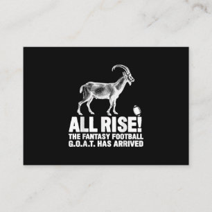 League Champion Fantasy Football Goat Gift Visitkort