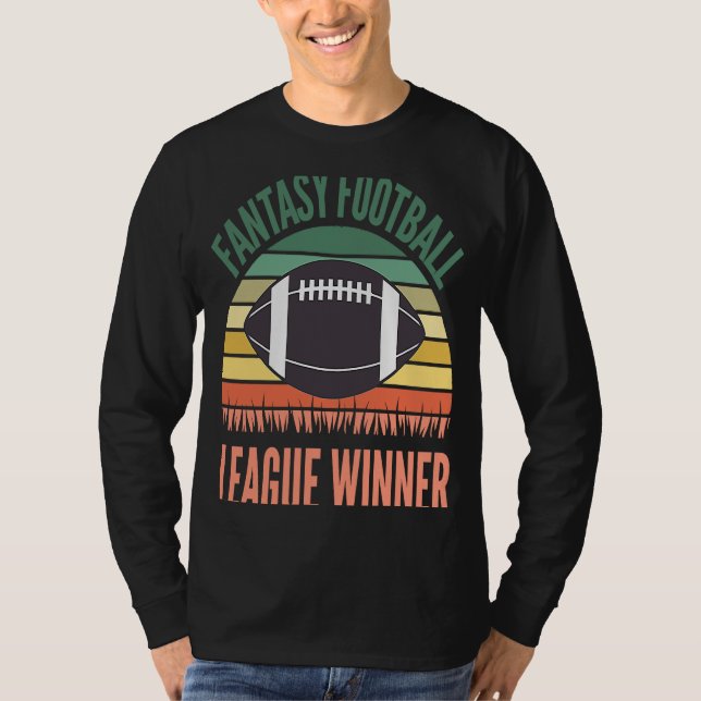 League Winner FFL Fantasy Football T Shirt (Framsida)