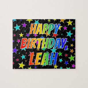 ’LEAH’ First Namn, Roligt ’GRATTIS PÅ FÖDE Pussel