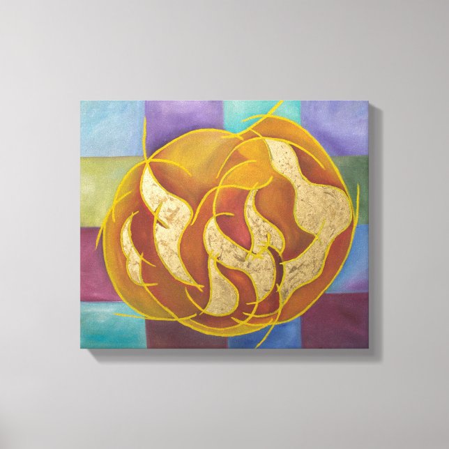 Leah - Hebrew Letters Kabbalah Canvastryck (Framsida)