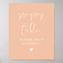 LEAH Livlig Pastell Vår Grazing Bordskylt Poster