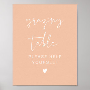 LEAH Livlig Pastell Vår Grazing Bordskylt Poster
