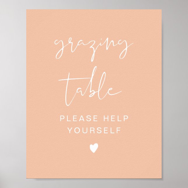 LEAH Livlig Pastell Vår Grazing Bordskylt Poster (Framsidan)
