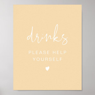LEAH Livlig vår Pastellgul Drinks Bar Poster