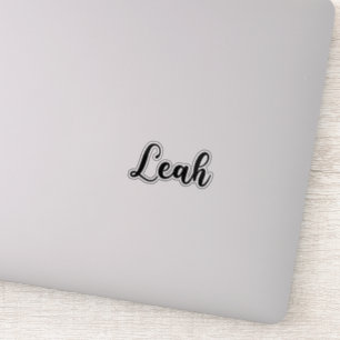 Leah Namn - Handskriven calligrafi Klistermärken