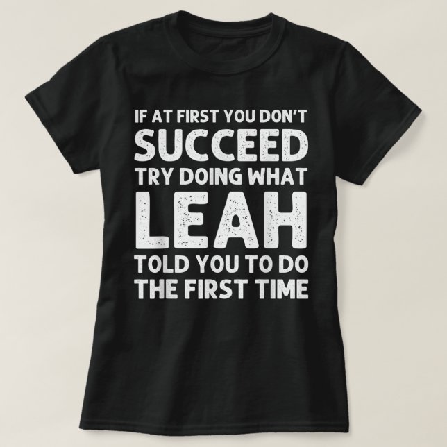 LEAH Namn Personlig Birthday Funny jul Jo T Shirt (Design framsida)