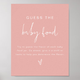 LEAH Pastel gissar Baby Food Baby Shower Game Poster