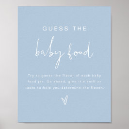 LEAH Pastel gissar Baby Food Baby Shower Game Poster