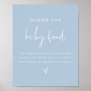 LEAH Pastel gissar Baby Food Baby Shower Game Poster