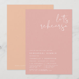 LEAH Vibrant Ljus Pastell Färger Övningsmiddag Inbjudningar