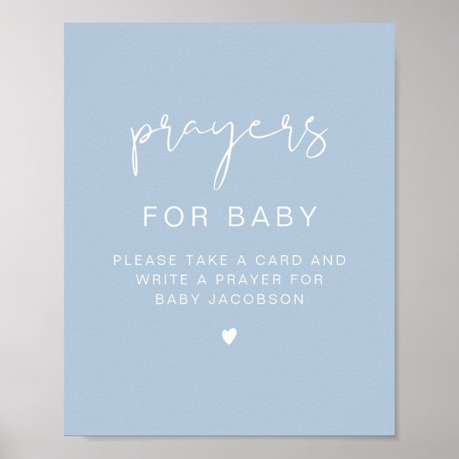 LEAH Vibrant Pastel Baby Shower Prayers for Baby Poster (Framsidan)
