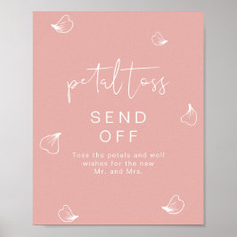 LEAH Vibrant Pastel Bröllop Petal Toss - skicka av Poster