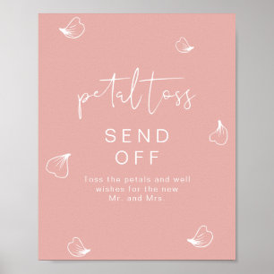 LEAH Vibrant Pastel Bröllop Petal Toss - skicka av Poster