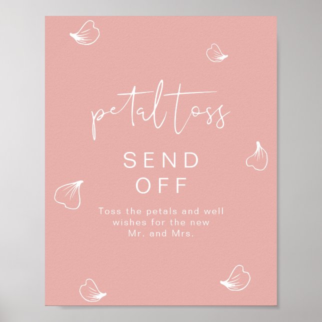 LEAH Vibrant Pastel Bröllop Petal Toss - skicka av Poster (Framsidan)