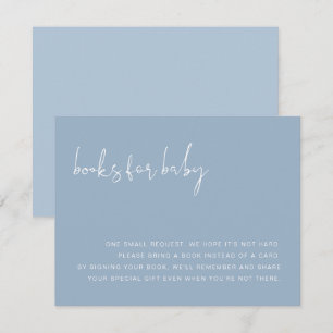 LEAH Vibrant Pastel Dusty Blue Bokar för Baby Card Inbjudningar