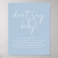 LEAH Vibrant Pastel Dusty Blue Säg inte Baby-tecke