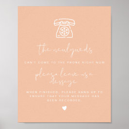 LEAH Vibrant Pastel Orange Guestbook Poster