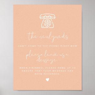 LEAH Vibrant Pastel Orange Guestbook Poster