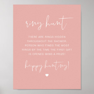 LEAH Vibrant Pastel Ringjakt Bröllopsduschspel Poster